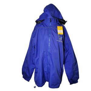 NWT Cheneral US Air Force Jacket Men XL Royal Blue Military Windbreaker Hooded